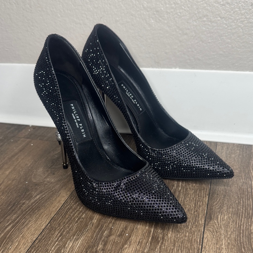 Philipp Plein Glittering Black Women's Heels